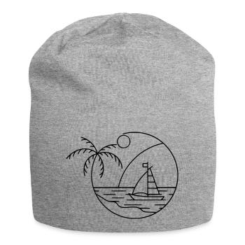 voilier Croisière Équipage Voile Mer Soleil - Bonnet en jersey - gris chiné - Devant