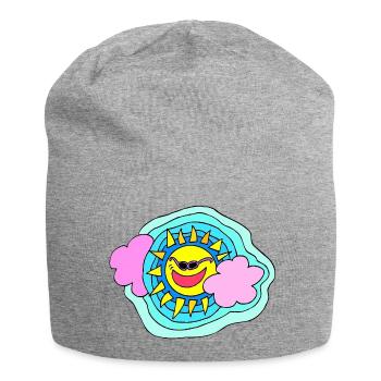 Collection Bébé Soleil d’Été 02 - Bonnet en jersey - gris chiné - Devant