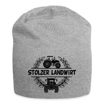 Stolzer Landwirt Stolze Bauern gestalten mit Traktor - Jersey-Beanie - Grau meliert - Vorne