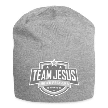 TEAM JESUS UNITED PRAY-ERS gris blanc Chrétien - Bonnet en jersey - gris chiné - Devant