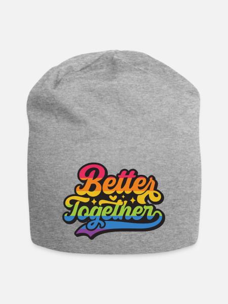 LGBT Pride Month - Gemeinsam besser - Jersey-Beanie - Grau meliert