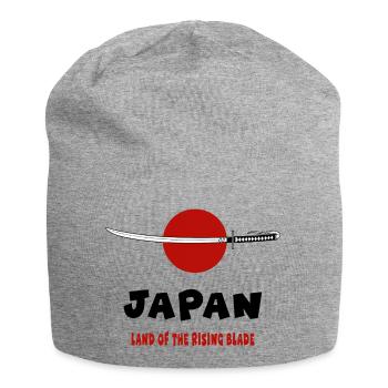 Japan – Land der aufgehenden Klinge - Jersey-Beanie - Grau meliert - Vorne