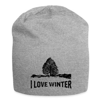 J’adore l’hiver avec un bain stérile - Bonnet en jersey - gris chiné - Devant