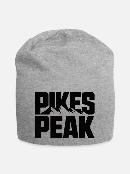 Pikes Peak Moderner Berg - Jersey-Beanie - Grau meliert