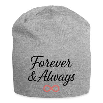 Eternal Infinity Symbol Typography Design - Jersey Beanie - heather grey - Front