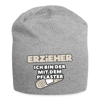 Erzieher Ich Bin Der Mit Dem Pflaster - Jersey-Beanie - Grau meliert - Vorne