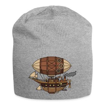 Steampunk Airship - Jersey Beanie - heather grey - Front
