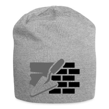 Maurer Hausbau Logo - Trowel, Plaster & Bricks - Jersey Beanie - heather grey - Front