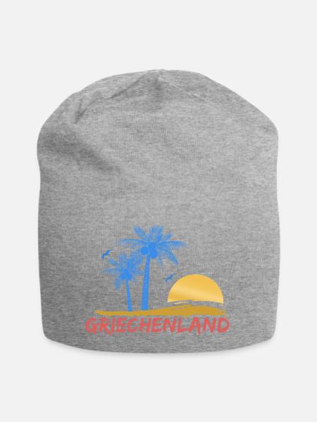 Griechenland - Jersey-Beanie - Grau meliert