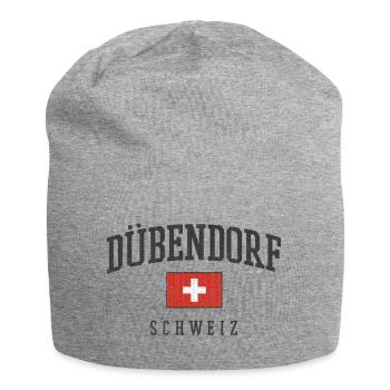 Logo de Dübendorf, Suisse, avec drapeau - Bonnet en jersey - gris chiné - Devant