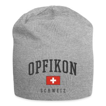 Opfikon – identité suisse de Zurich - Bonnet en jersey - gris chiné - Devant