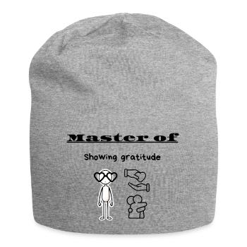 Master of Showing gratitude - Jersey Beanie - heather grey - Front