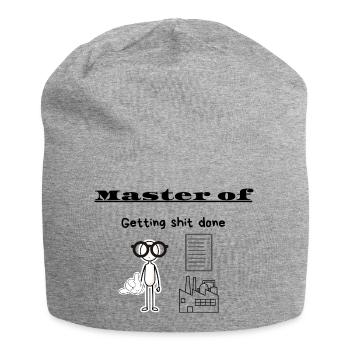 Meister darin, Sachen zu erledigen - Jersey-Beanie - Grau meliert - Vorne