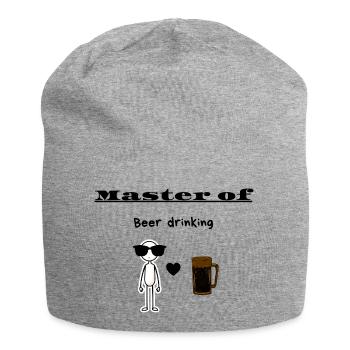 Maître de la bière - Bonnet en jersey - gris chiné - Devant
