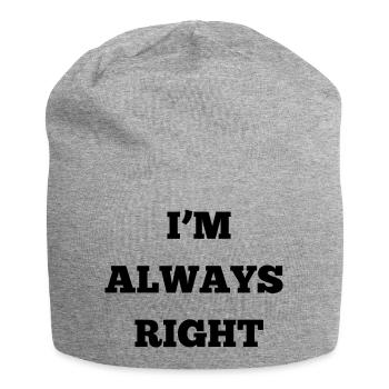 ICH HABE IMMER RECHT - Jersey-Beanie - Grau meliert - Vorne