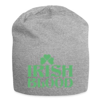 Irish Pride Heart Shamrock - Jersey Beanie - heather grey - Front