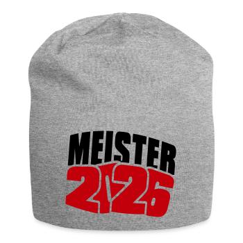 Meister 2026 Meisterschaft - Jersey-Beanie - Grau meliert - Vorne
