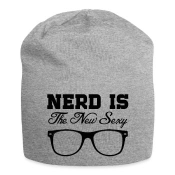 Nerd Is The New Sexy Funny Geek Glasses Art - Jersey-Beanie - Grau meliert - Vorne
