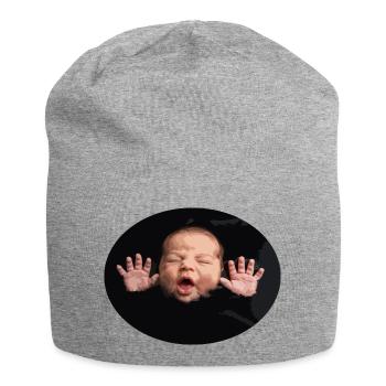 Silhouette du bébé Black Night - Bonnet en jersey - gris chiné - Devant