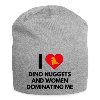 I LOVE DINO NUGGETS - Jersey Beanie - heather grey - Front