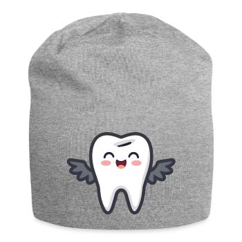 Zahn - Jersey-Beanie - Grau meliert - Vorne