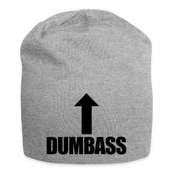 Dummkopf Pfeil nach oben Lustig Ich bin ein Dummko - Jersey-Beanie - Grau meliert - Vorne