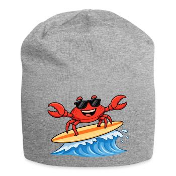 Krebs beim Surfen - Jersey-Beanie - Grau meliert - Vorne