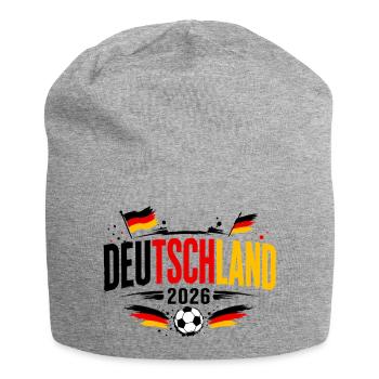 Deutschland 2026 Fußball Fan  - Jersey-Beanie - Grau meliert - Vorne