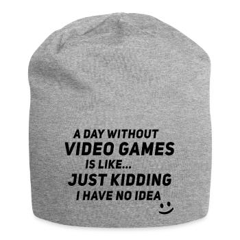 A Day Without Video Games Is Like - Video Gamer Ga - Jersey Beanie - heather grey - Front