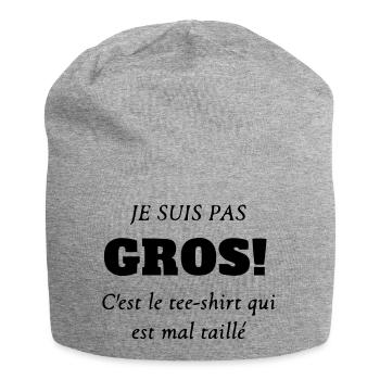 gros - Bonnet en jersey - gris chiné - Devant