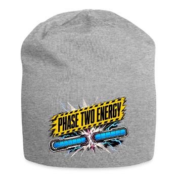 Phase Zwei Energie Comic-Stil - Jersey-Beanie - Grau meliert - Vorne