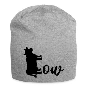 Vache bovine domestique - Bonnet en jersey - gris chiné - Devant