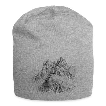 Secada Silhouette | Odle Dolomiten Design |  - Jersey-Beanie - Grau meliert - Vorne