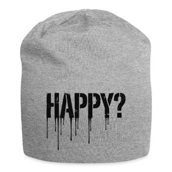 Happy Drip - Heureux ? - Bonnet en jersey - gris chiné - Devant