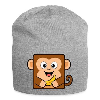 Singe - Bonnet en jersey - gris chiné - Devant