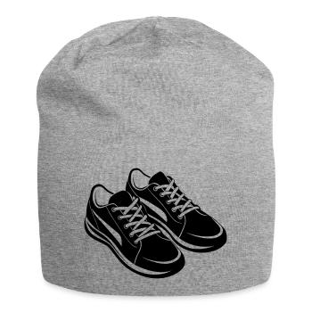Tennisschuhe - Jersey-Beanie - Grau meliert - Vorne