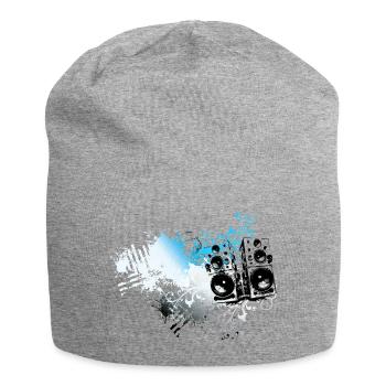 Frutiger Metro speakers - Floral Grunge Splash - Jersey Beanie - heather grey - Front