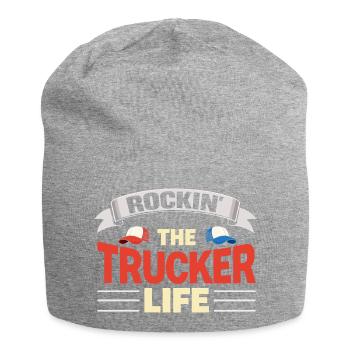 Rockin The Trucker Life Truck Driver Everyday Life - Jersey Beanie - heather grey - Front