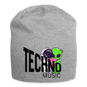 Alien Hug Duo Neon Glow - Jersey Beanie - heather grey - Front