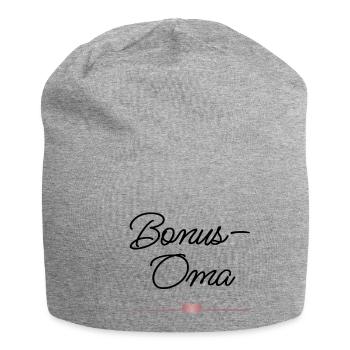 Best Bonus Grandma with Heart – Gift - Jersey Beanie - heather grey - Front