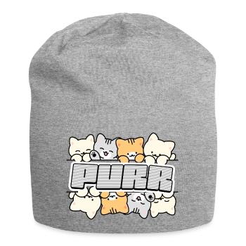 Cat Crew  Logo - Jersey Beanie - heather grey - Front