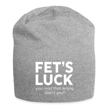 Fet's Luck: Read That Wrong Tee - Jersey Beanie - heather grey - Front