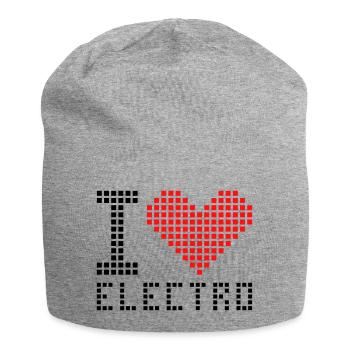 I heart love electro - Jersey-Beanie - Grau meliert - Vorne