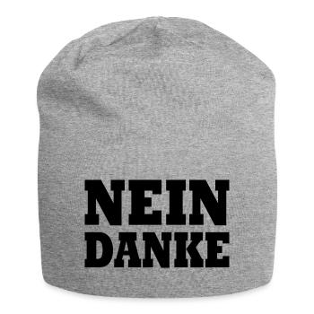 Nein danke - Jersey-Beanie - Grau meliert - Vorne