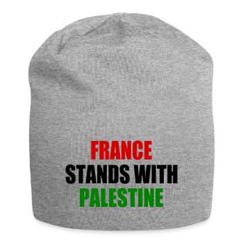 France stands with palestine - Jersey-Beanie - Grau meliert - Vorne
