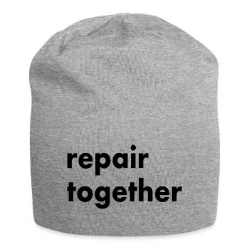 Repair together - Jersey Beanie - heather grey - Front