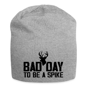 Bad Day to Be a Spike Hunter Hunting Deer - Jersey Beanie - heather grey - Front