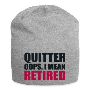 Quitting Oops I Mean Retired - Jersey Beanie - heather grey - Front