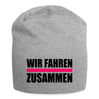 Wir fahren zusammen - Jersey-Beanie - Grau meliert - Vorne