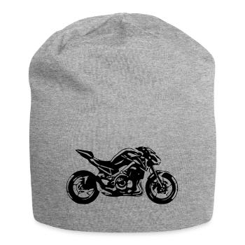 motorcycle roadster - Jersey Beanie - heather grey - Front